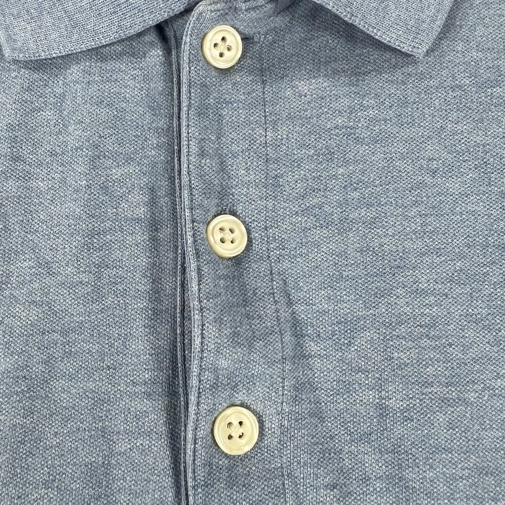 Banana Republic Polo Shirt Mens Medium‎ Blue Short Sleeve Classic Preppy